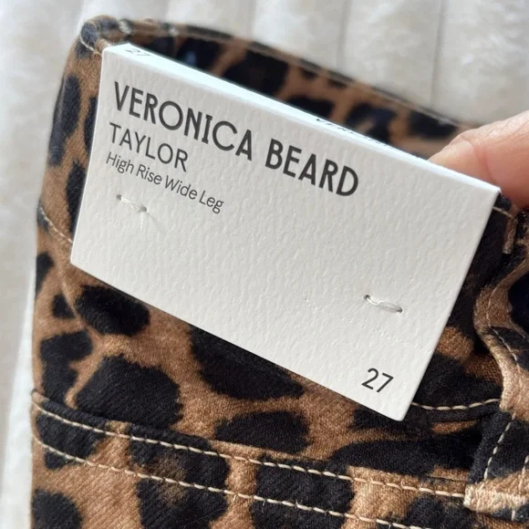 Veronica Beard Taylor High Rise Wide Leg Jeans - Picture 4 of 6